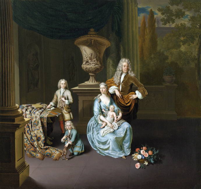 Барон ван Лейден с женой и сыновьями / Виллем ван Мирис - Willem van Mieris