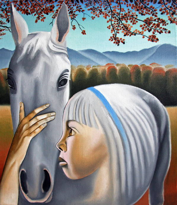 Девочка и лошадь / Работа неизвестного автора 031