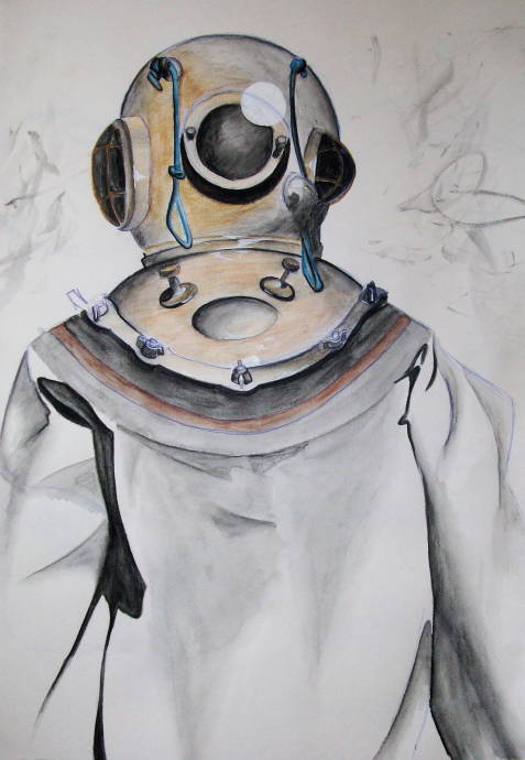 Водолазный глубоководный костюм / Работа неизвестного автора 999