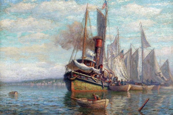 Рыбацкие лодки в бухте Ха / Джеймс Гейл Тайлер - James Gale Tyler