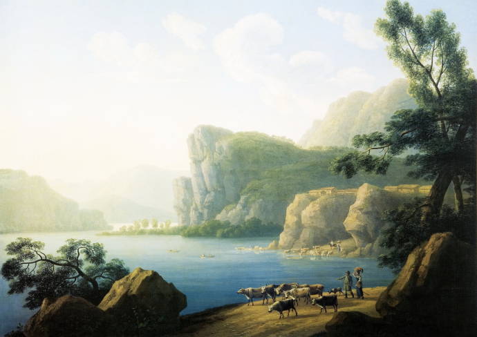 Вид реки Селенги в Сибири. 1817 г. / Мартынов Андрей Ефимович - 