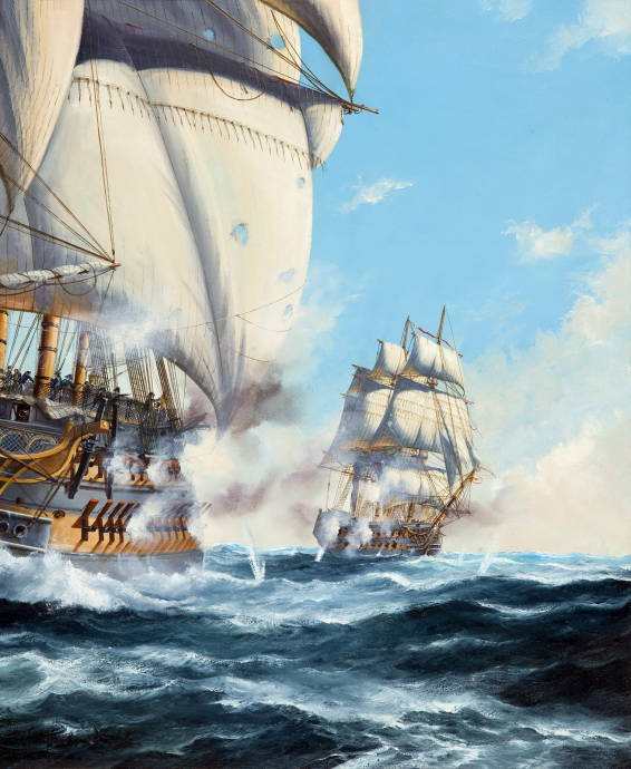 Корабли «Победоносный» и «Риволи» / Джон Бентам Динсдейл - John Bentham Dinsdale