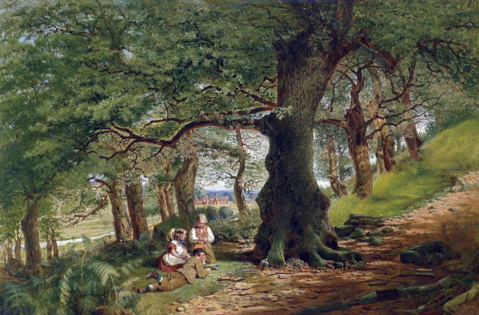 Дети, играющие в лесу. 1862 г. / Йозеф Моусли Барбер - Joseph Moseley Barber