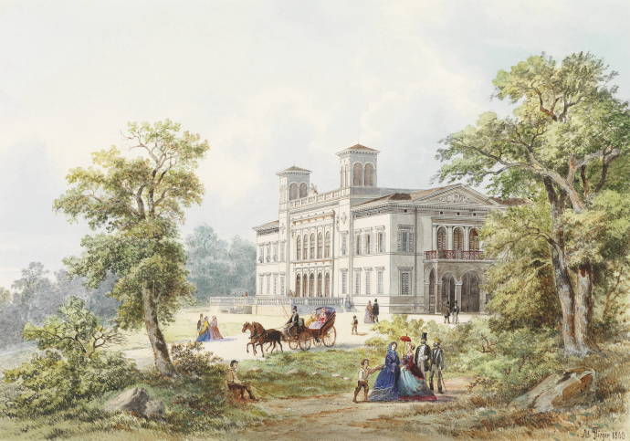 Дворец Фердинанда в Триесте. 1868 г. / Альберт Ригер - Albert Rieger