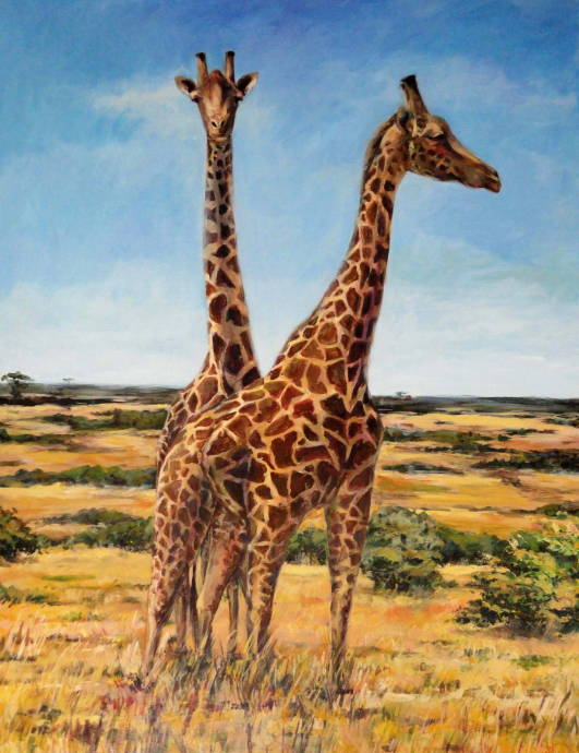 Два жирафа / Работа неизвестного автора 033
