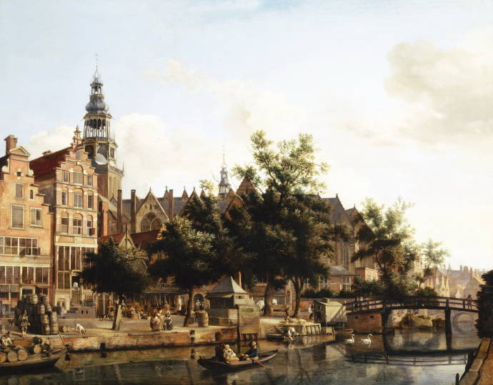 Старая церковь в Амстердаме / Ян Ван дер Хейден - Jan Van der Heyden