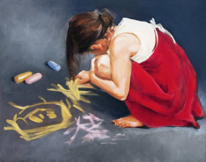 Девочка, рисующая на асфальте / Дженифер Польнажек - Jennifer Polnaszek