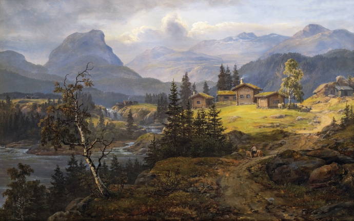 Ферма в горной местности / Юхан Кристиан Клаусен Даль - Johan Christian Claussen Dahl