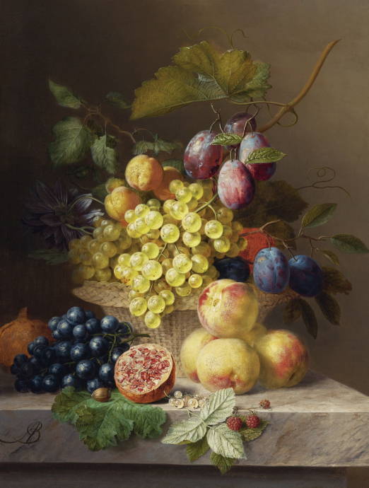 Плетёная корзина с фруктами / Арнольдус Блёмерс - Arnoldus Bloemers