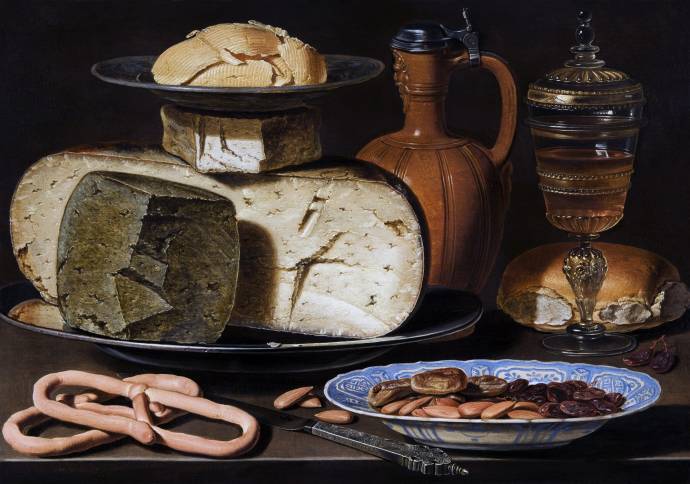 Натюрморт из хлеба и орехов / Клара Питерс - Clara Peeters