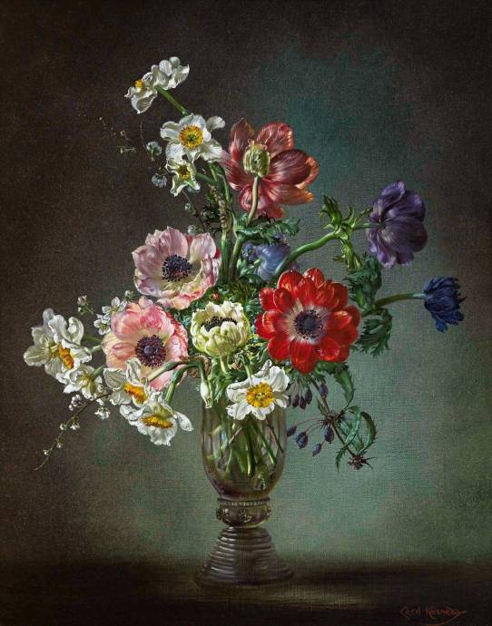 Натюрморт из летних цветов / Сесил Кеннеди - Cecil Kennedy