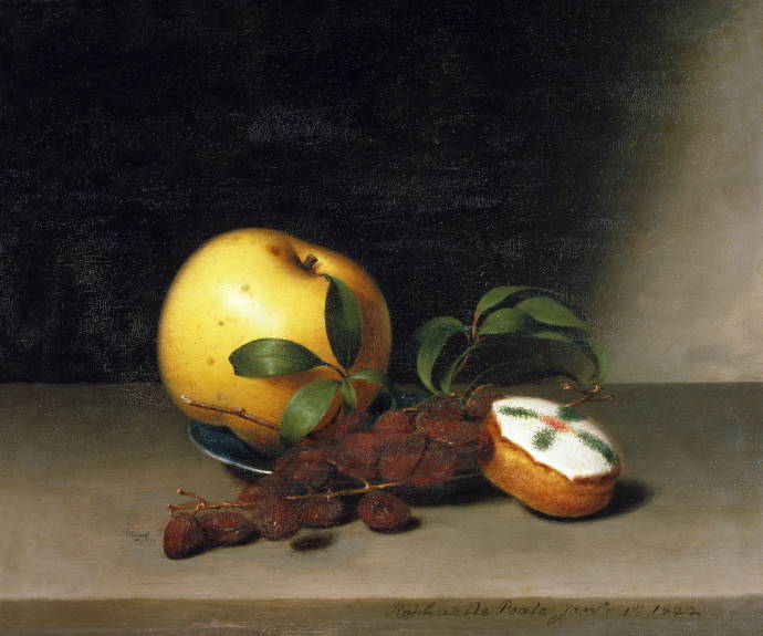 Натюрморт с яблоком и пирожным / Рафаэль Пиил - Raphaelle Peale