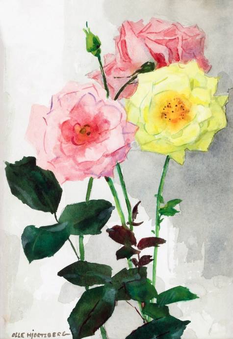 Три розы / Олле Хьёртцберг - Olle Hjortzberg