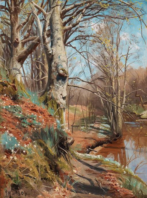 Весенний пейзаж. 1904 г. / Педер Морк Монстед - Peder Mork Monsted