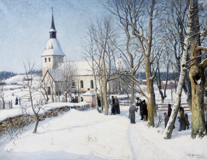Церквушка под Стокгольмом / Отто Хассельблём - Otto Hesselblom