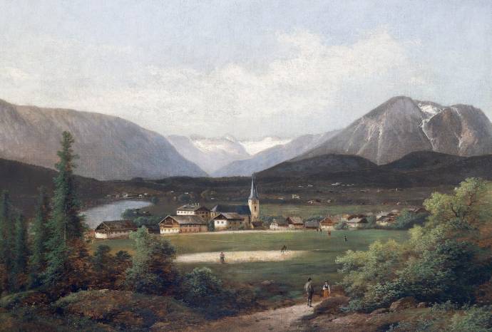 Вид на озеро Альтаусзее. 1883 г. / Фердинанд Лепи - Ferdinand Lepie