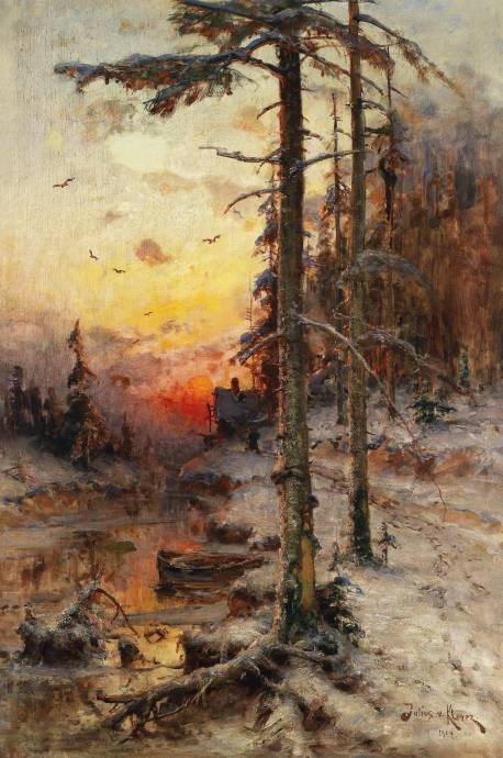 Восход в весеннем лесу / Клевер Юлий Юльевич - Julius Sergius von Klever
