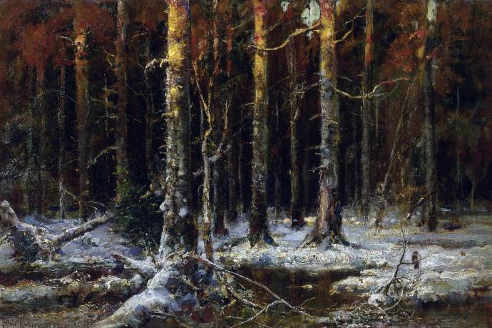 Лес зимой / Клевер Юлий Юльевич - Julius Sergius von Klever