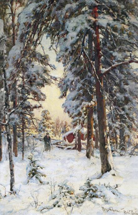 Путешественник в зимнем лесу / Клевер Юлий Юльевич - Julius Sergius von Klever