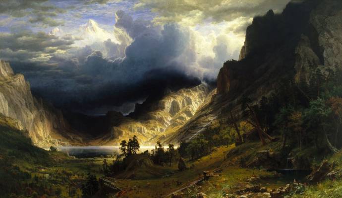 Ливень в горах / Альберт Бирштадт - Albert Bierstadt