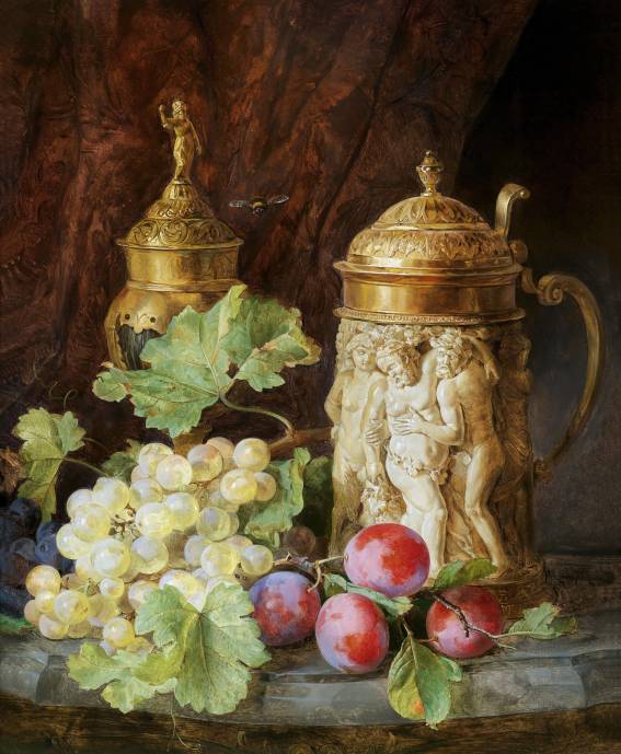 Натюрморт с фруктами и кувшином с барельефом / Андреас Лах - Andreas Lach