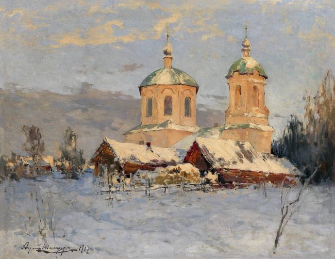 Деревенская церковь / Шильдер Андрей Николаевич - Shilder Andrey Nikolaevich