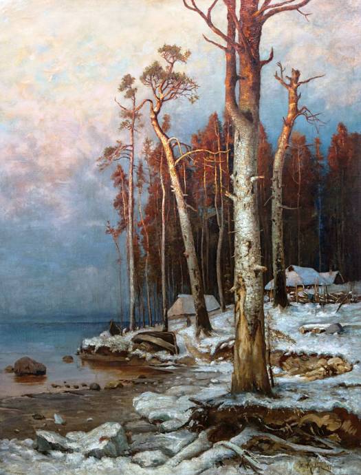 Озеро Пейпус зимой / Клевер Юлий Юльевич - Julius Sergius von Klever