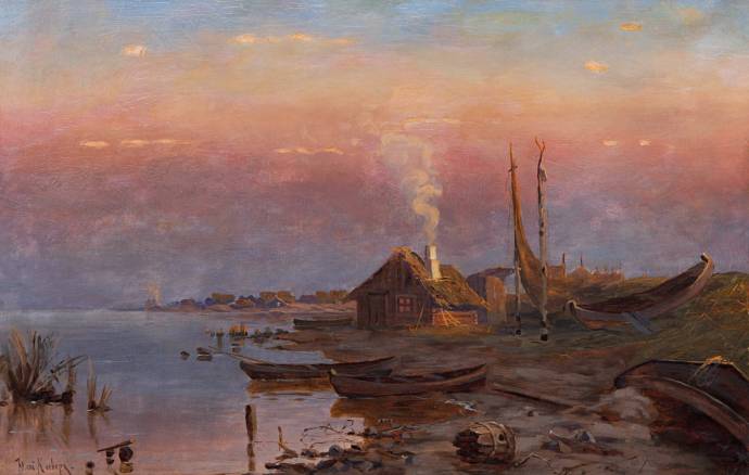 Закат на озере / Клевер Юлий Юльевич - Julius Sergius von Klever