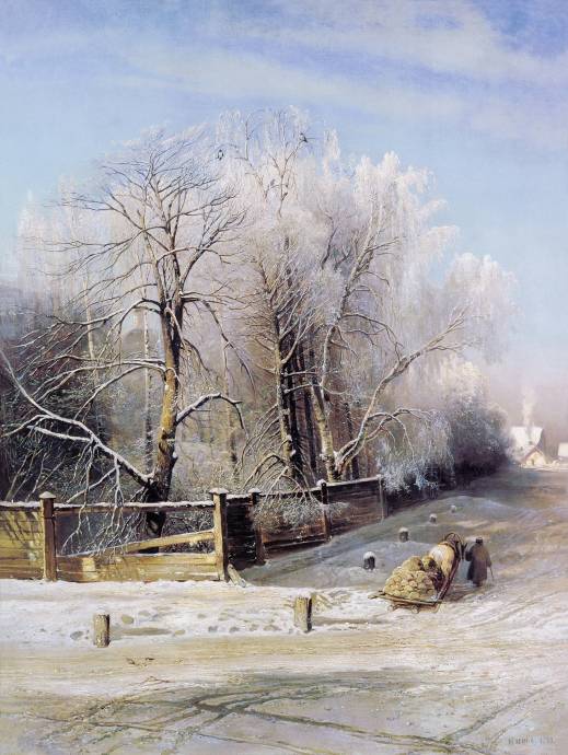 Зимний пейзаж.  1873 г. / Саврасов Алексей Кондратьевич - Savrasov Alexey Kondratevich