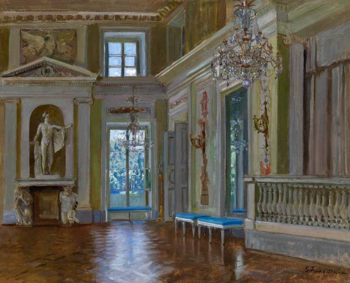 Бальный зал во дворце / Жуковский Станислав Юлианович - Zhukowski Stanislav Yulianovich