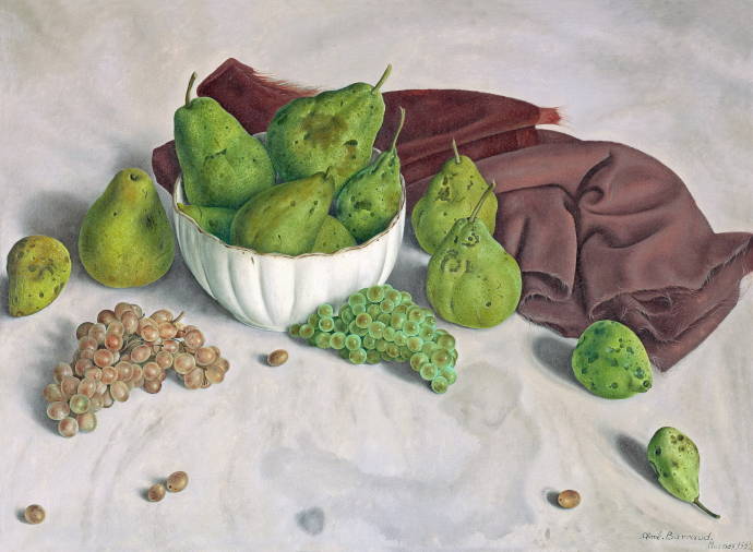 Натюрморт с грушами и виноградом / Айме Баррауд - Aime Barraud
