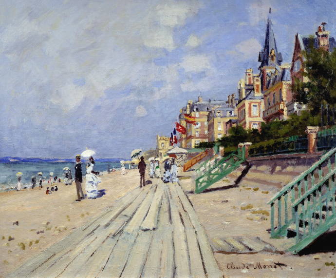 Пляж в Трувилле / Клод Оскар Моне - Claude Oscar Monet