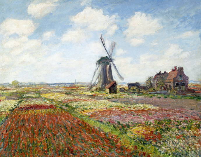 Маковое поле в Голландии / Клод Оскар Моне - Claude Oscar Monet