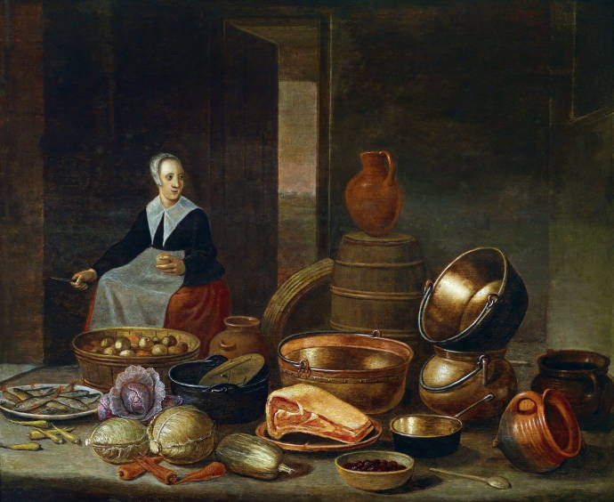 Интерьер в кухне / Флорис ван Шутен - Floris Gerritsz van Schooten