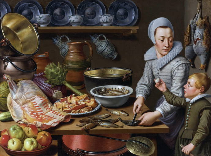 Сцена в кухне / Флорис ван Шутен - Floris Gerritsz van Schooten