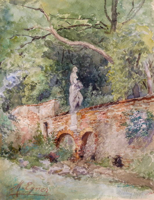 Кирпичный мост с каменной фигурой / Мэри Эгнер Радкерcбург - Marie Egner Radkersburg