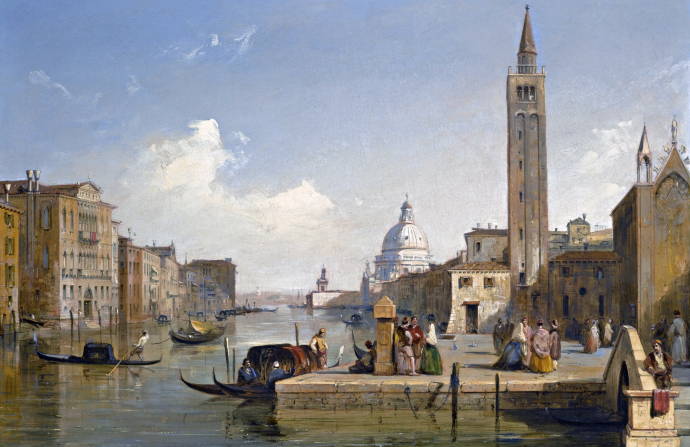 Вид на большой канал и церковь / Эдвард Причетт - Edward Pritchett