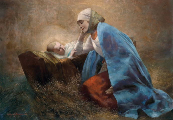 Мария с младенцем Иисусом / Эдуард Ансен Хофманн - Eduard Ansen