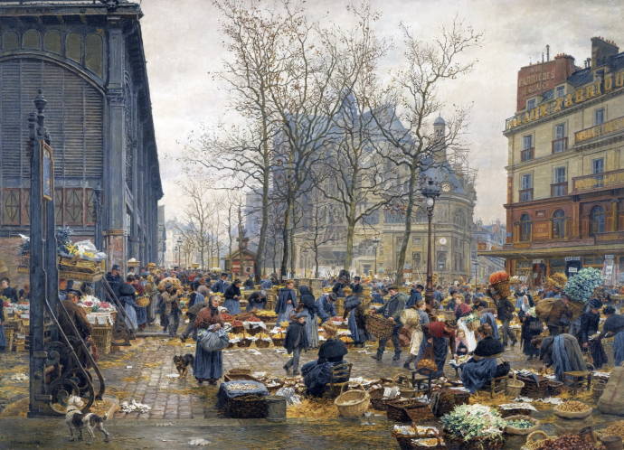 Осенняя торговля в Ле-Аль / Мэри Франсуа Фирмин Жерар - Marie