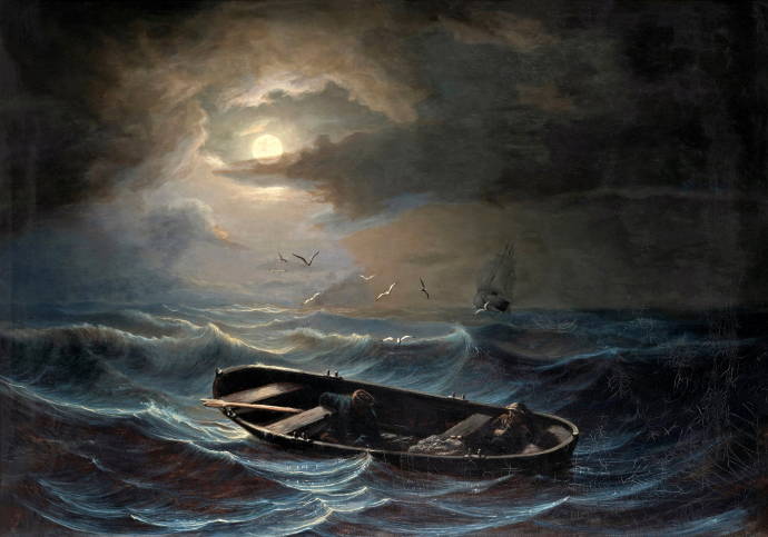 Рыбаки ночью / Нилс Йохан Олсон Бломмер - Nils Johan Olsson Blommer