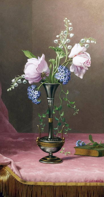 Старинная ваза с цветами преданности / Мартин Джонсон Хед - Martin Johnson Heade