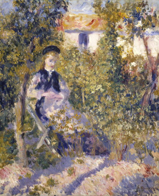 Нина в саду / Пьер Огюст Ренуар - Pierre Auguste Renoir
