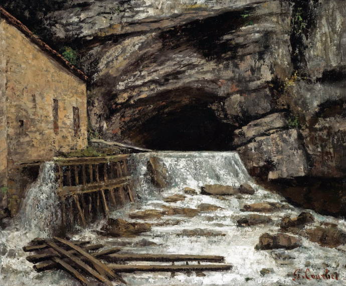 Источник реки Лу, у грота / Густав Курбе - Gustave Courbet