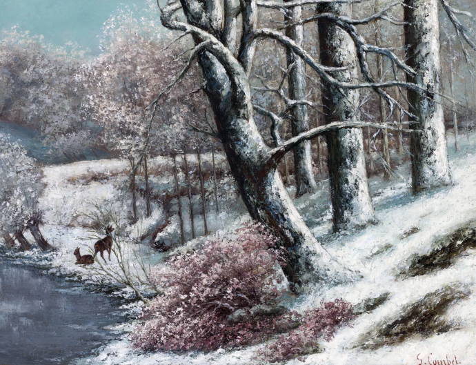 Зимний пейзаж / Густав Курбе - Gustave Courbet