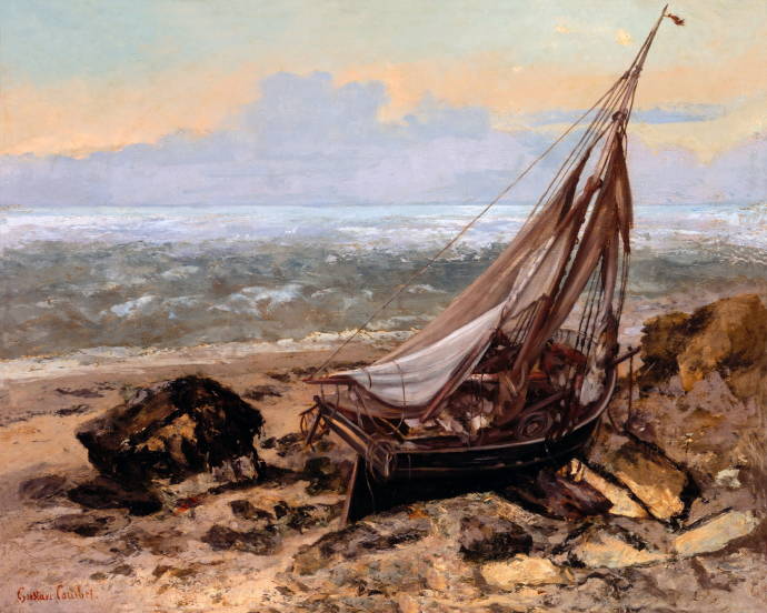 Выброшенная лодка / Густав Курбе - Gustave Courbet