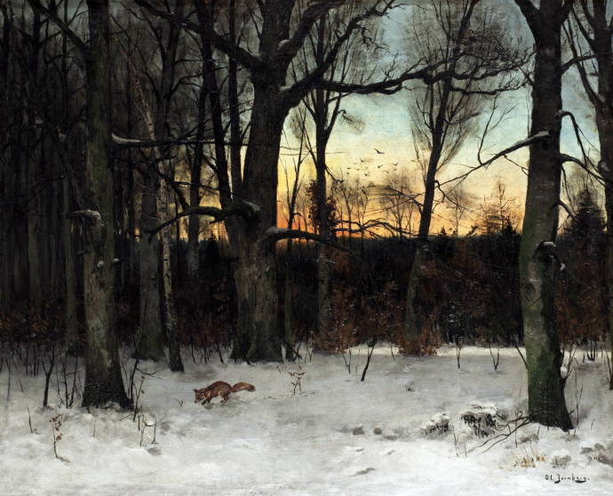 Вечер в зимнем лесу / Олоф Йернберг - Olof Jernberg