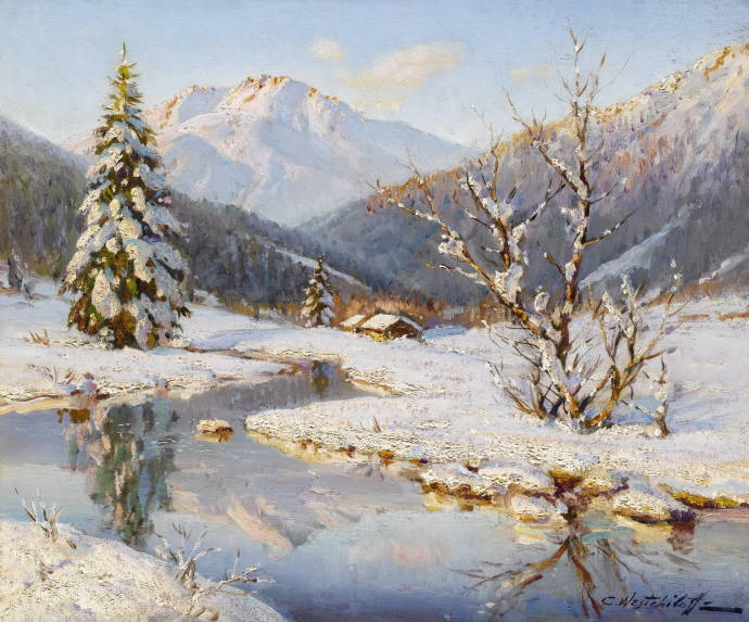 В горах, под снегом / Вещилов Константин Александрович - Westchiloff Constantin Alexandrovich