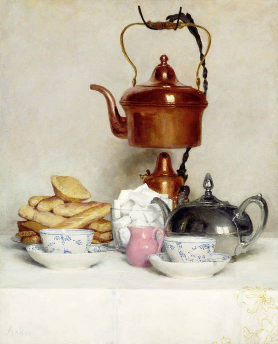 Натюрморт с чайным сервизом / Альберт Самуэль Анкер - Albert Samuel Anker