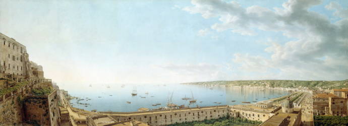 Вид на неаполитанский залив с юго-запада / Джованни Баттиста Лузьери - Giovanni Battista Lusier
