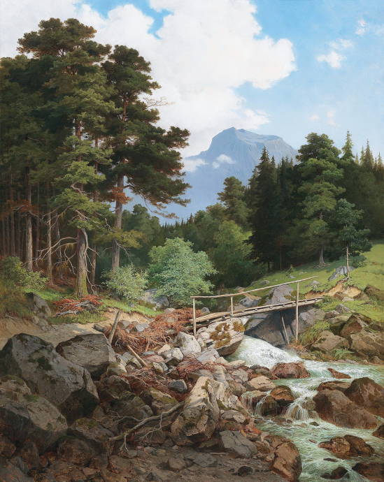 Лесной ручей / Карл Фридрих Вильгельм Гайст - Carl Friedrich Wilhelm Geist